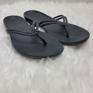 Crocs Isabella Womens Shoes Size 5 Black  Flip Flop